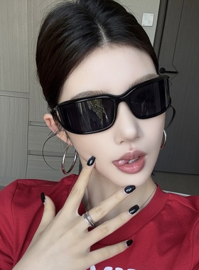 户外运动骑行风黑色大框太阳眼镜