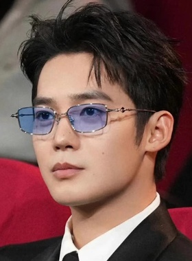 金属银框老钱风太阳眼镜于适同款