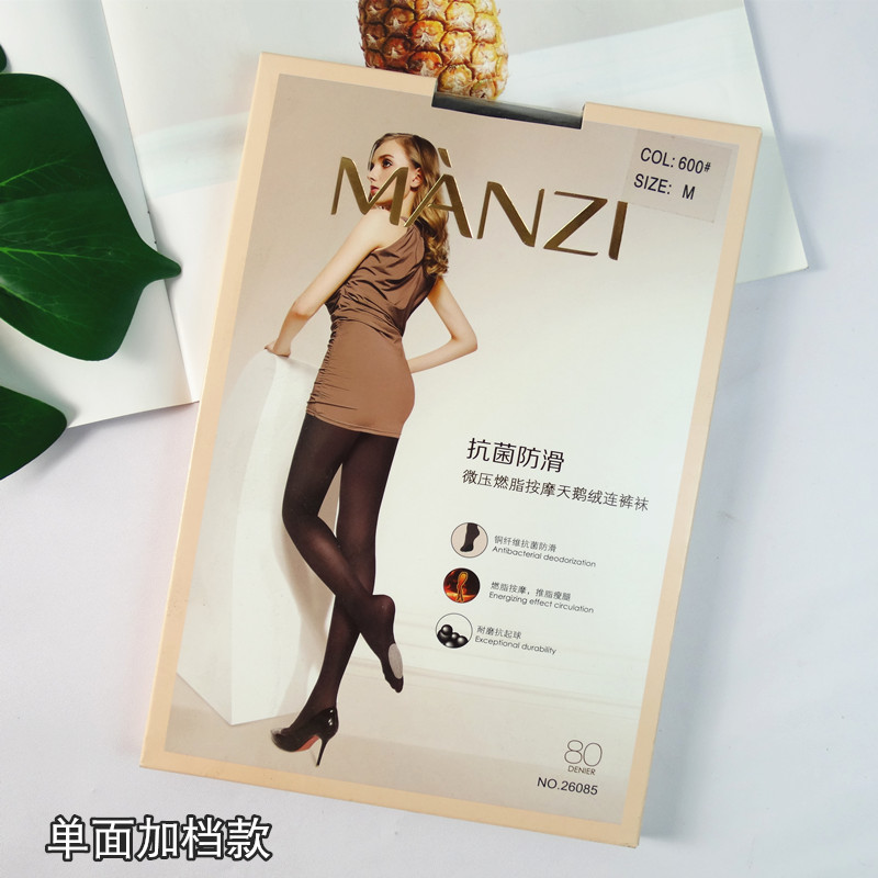 MANZI曼姿26087 春秋新款丝袜 80D比基尼单面加裆脚底防滑连裤袜 - 图3