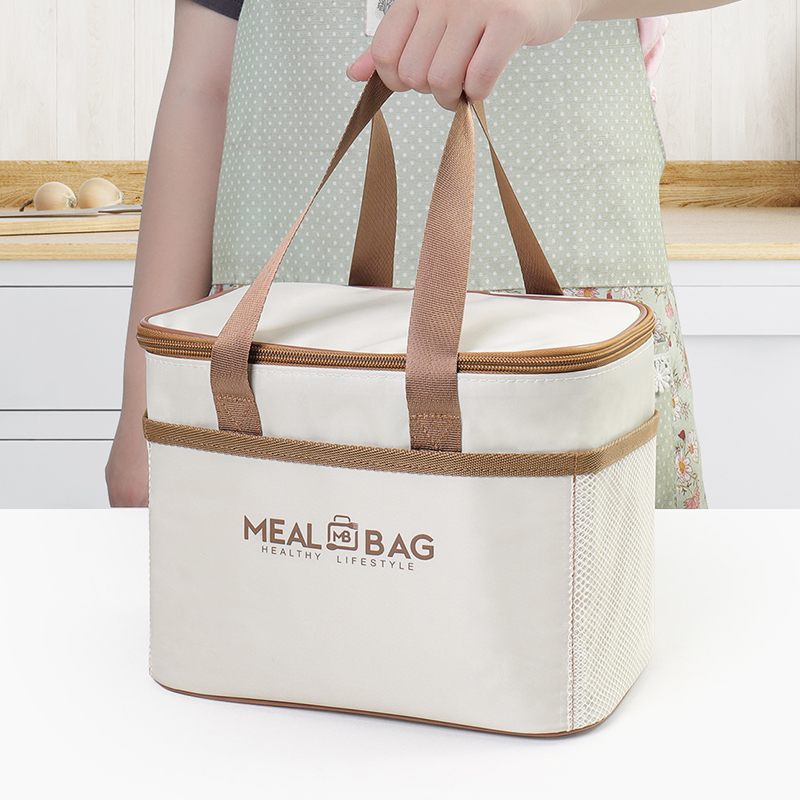 保温袋饭盒袋便当包上班族学生专用带饭包铝箔加厚手提袋子便当包 - 图3