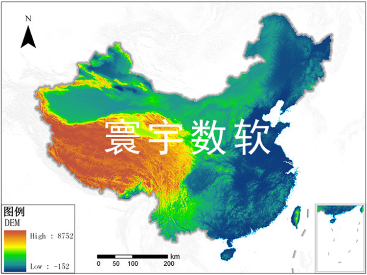 CAD等高线高程数据地图3D三维立体模型DEM测绘地形图3Dmax打印 - 图3