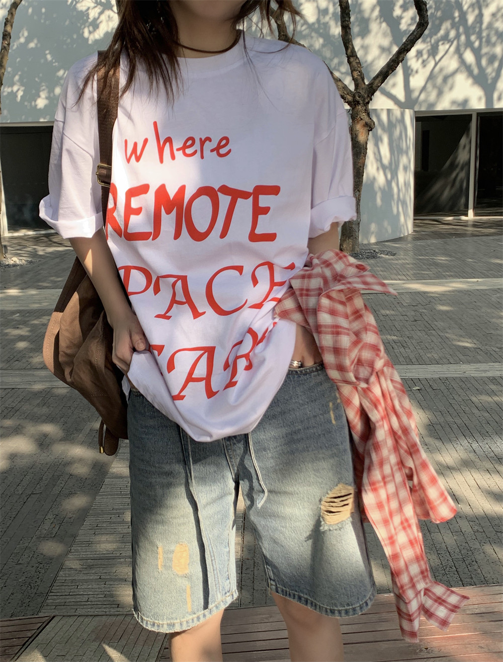 荒荒家 小众腰绳牛仔短裤2025夏季新款高腰毛边破洞直筒休闲裤女,淘宝优惠券,粉丝福利购,淘宝优惠卷