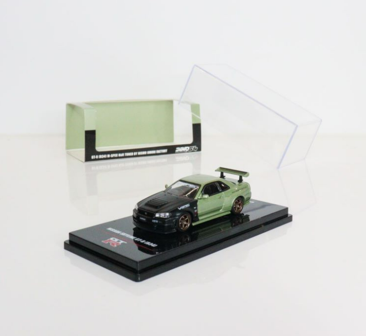 【现货】INNO 1:64日产天际线 GT-R R34 M-SPEC仿真合金车模型-图0