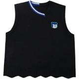 Трикотажный жилет для влюбленных, демисезонный свитер без рукавов, с медвежатами, оверсайз