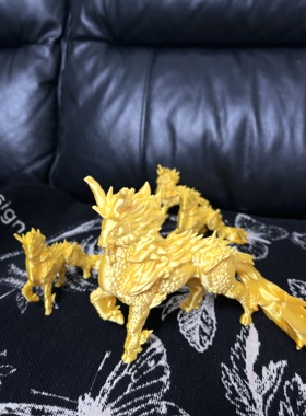 爆款3d打印麒麟龙马摆件吃鸡和平精英节日喜庆招财生日创意礼物