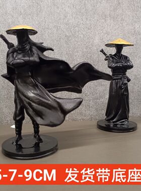 江湖故人古风武侠剑客刀客侠客寒江孤影微景观微缩小人物微型模型