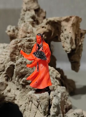 包邮古装侠客微景观寒江孤影江湖故人打印小树脂微缩物模型道人文