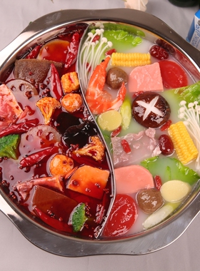 美之灵仿真菜火锅食材样品鸳鸯锅