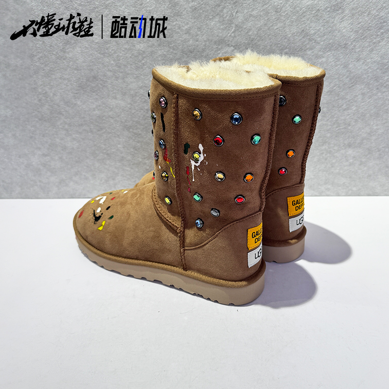 UGG Slipper羊毛一体户外运动休闲鞋保暖时尚雪地靴1166951-BLK