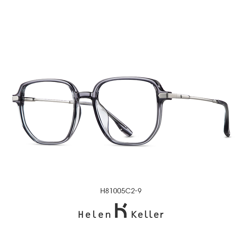 【王一博同款】海伦凯勒眼镜女男显瘦ins风透明眼镜框中性H81005-图3