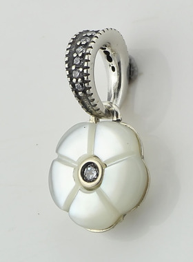 花卉925银手链吊坠