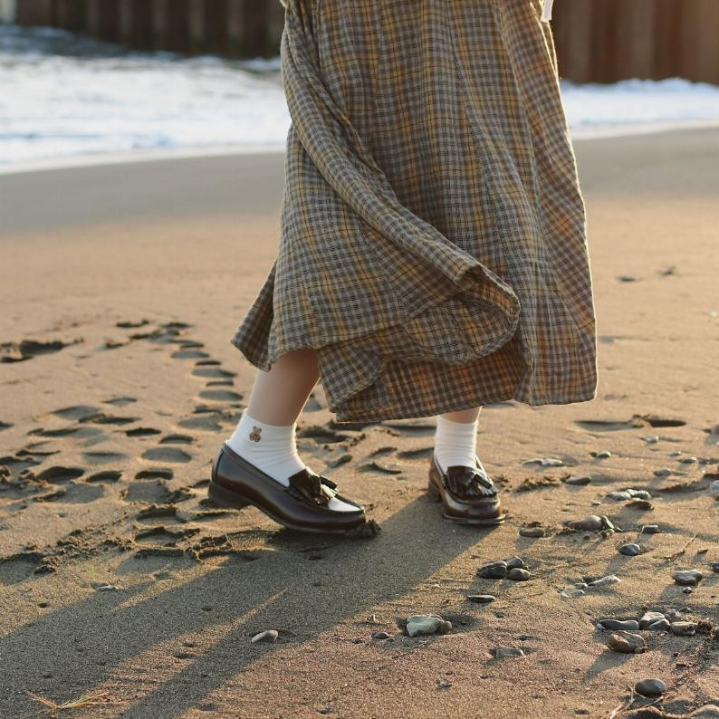 包邮包税日本haruta313/3138真皮制服鞋日系女式流苏小皮鞋乐福鞋 - 图1