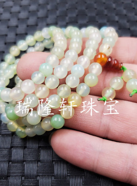 白玉髓毫米虎睛石多圈手串