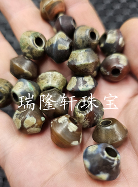 仿古玛瑙大孔路路通玉石散珠