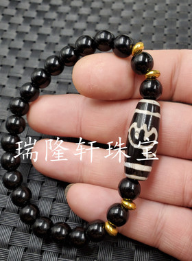 天珠玛瑙玉石复古路路通手链