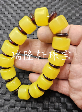 荧光浮盐水人造蜜蜡路路通手链