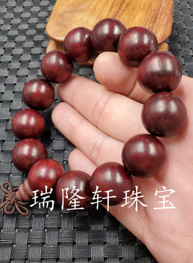 新疆红色木头毫米手串男女同款