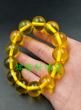 包邮高档精美仿蜜蜡透明手串手链