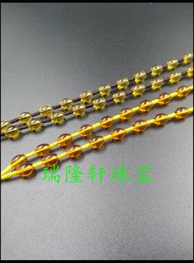 高档冰种仿琥珀蜜蜡黄金挂件