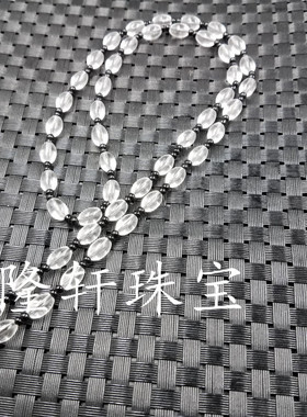 新款精美仿水晶米珠挂件绳 透明米珠项链绳玉珠链玉绳厂家直销