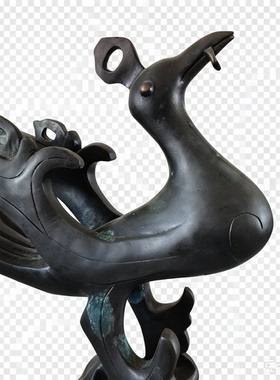 家皇玉纯铜手工铸造青龙朱雀摆件