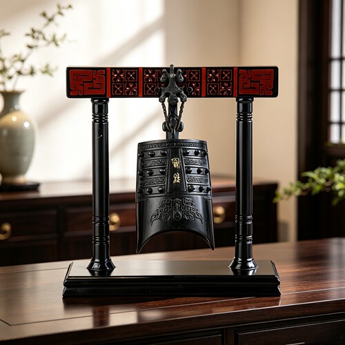 仿古博物馆青铜工艺品曾侯乙乐器编钟晨钟实木道具秦王摆件纪念品 - 图3