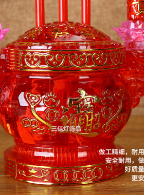 供佛观音长明灯财神关公烛台电子