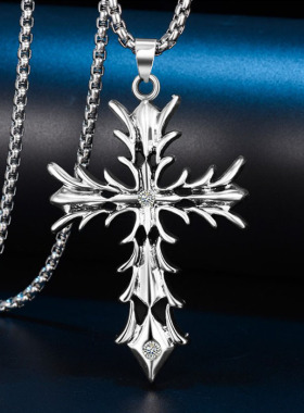 欧美潮十字架吊坠女学生韩版项链