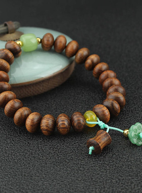 黑花梨檀木复古风手串女简约百搭