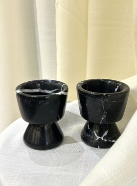 天然大理石香薰蜡烛杯摆件
