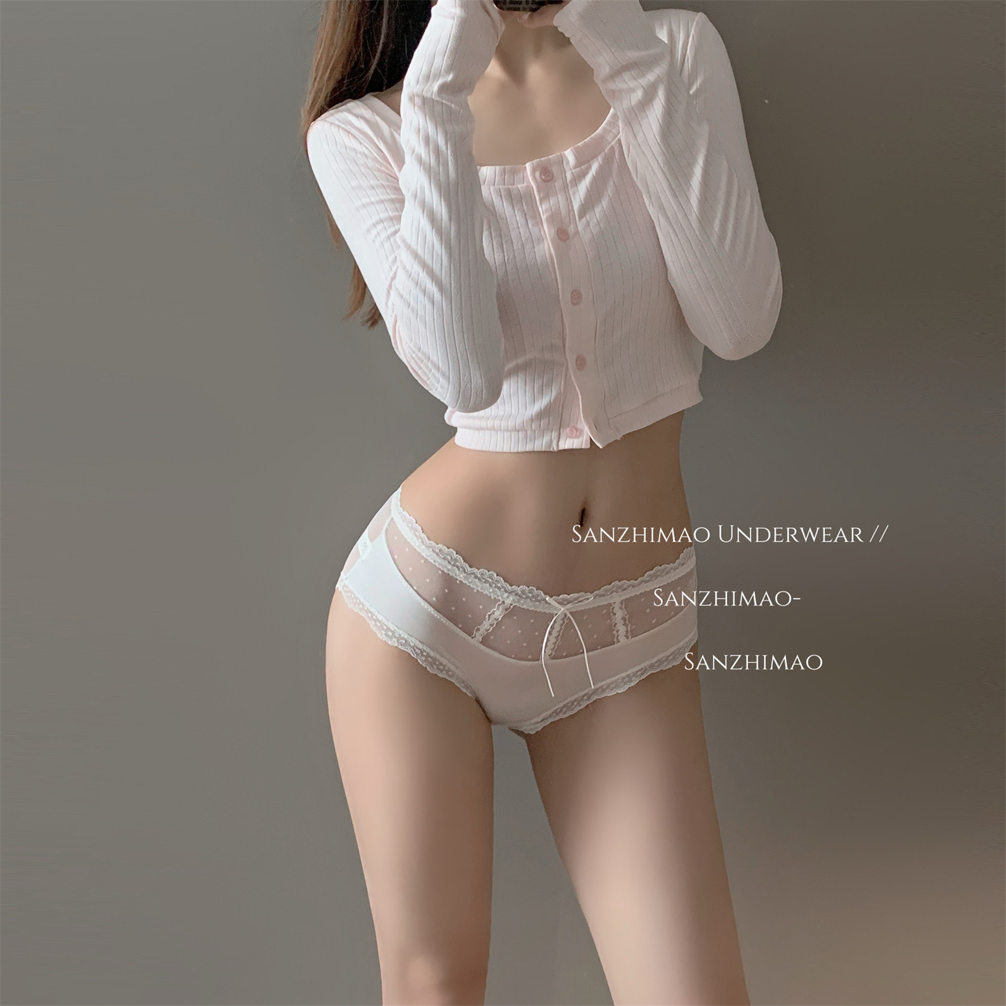 2025新款中腰法式缎面纯欲网纱蕾丝轻奢性感包臀内裤女纯棉裆夏季,淘宝优惠券,粉丝福利购,淘宝优惠卷