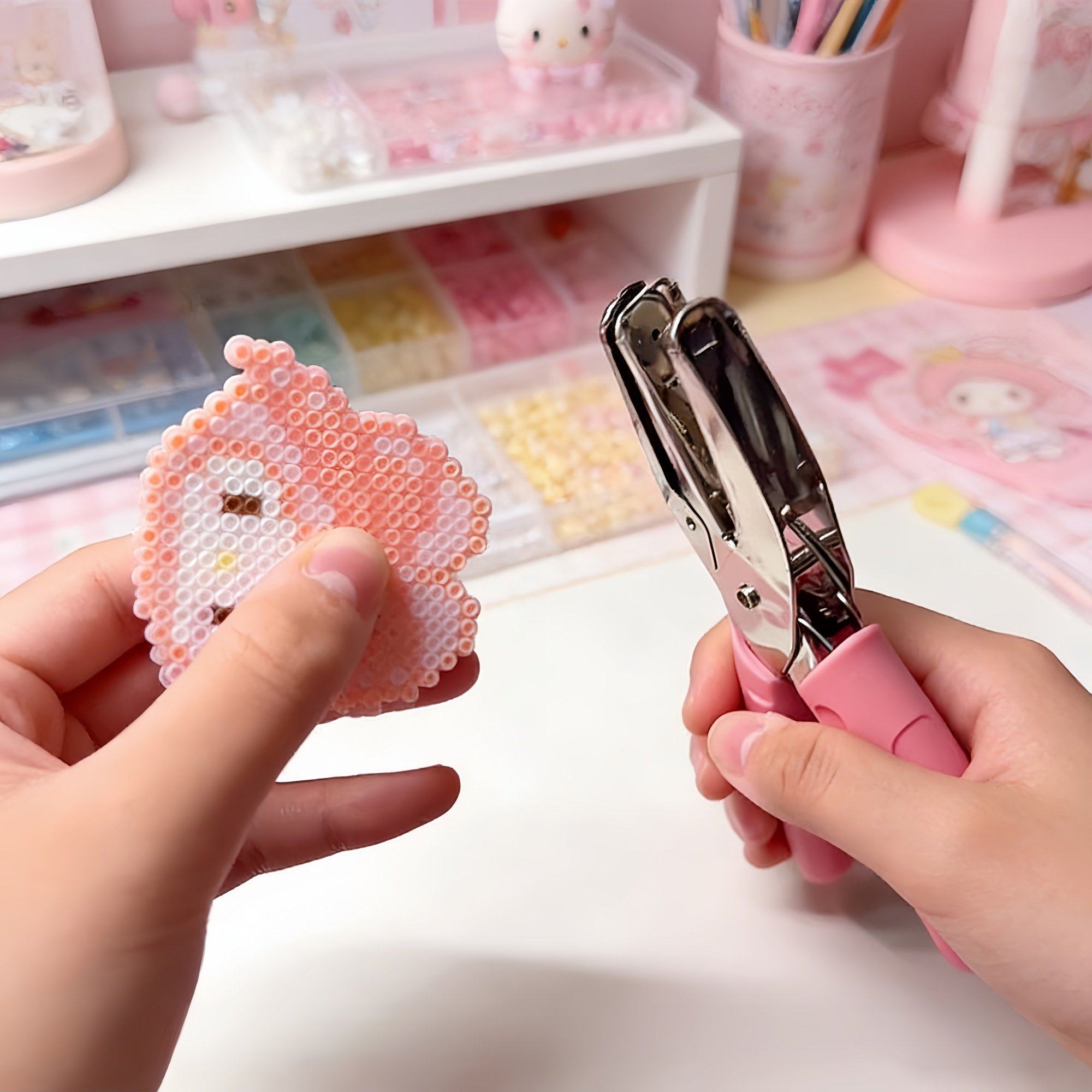 拼豆打孔器拼豆专用打孔机挂扣diy钥匙扣环扣圈环金属配件材料包,淘宝优惠券,粉丝福利购,淘宝优惠卷