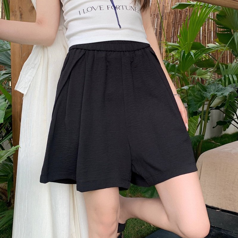 夏季女装批新款发洋气时尚大码慵懒休闲速干宽松阔腿肌理感短裤潮,淘宝优惠券,粉丝福利购,淘宝优惠卷