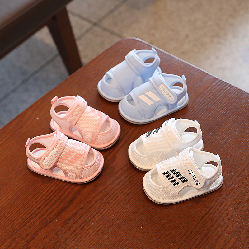 婴儿凉鞋夏季0-1岁透气男女宝宝软底学步鞋防滑6-12个月防滑不掉7