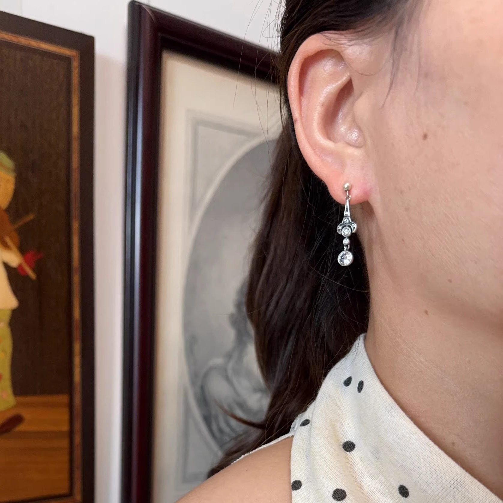 古董设计通体925银耳夹礼物收藏宫廷复古阿呆时期1920年代耳钉,淘宝优惠券,粉丝福利购,淘宝优惠卷