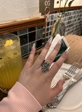 银戒指925925vintage美人面女