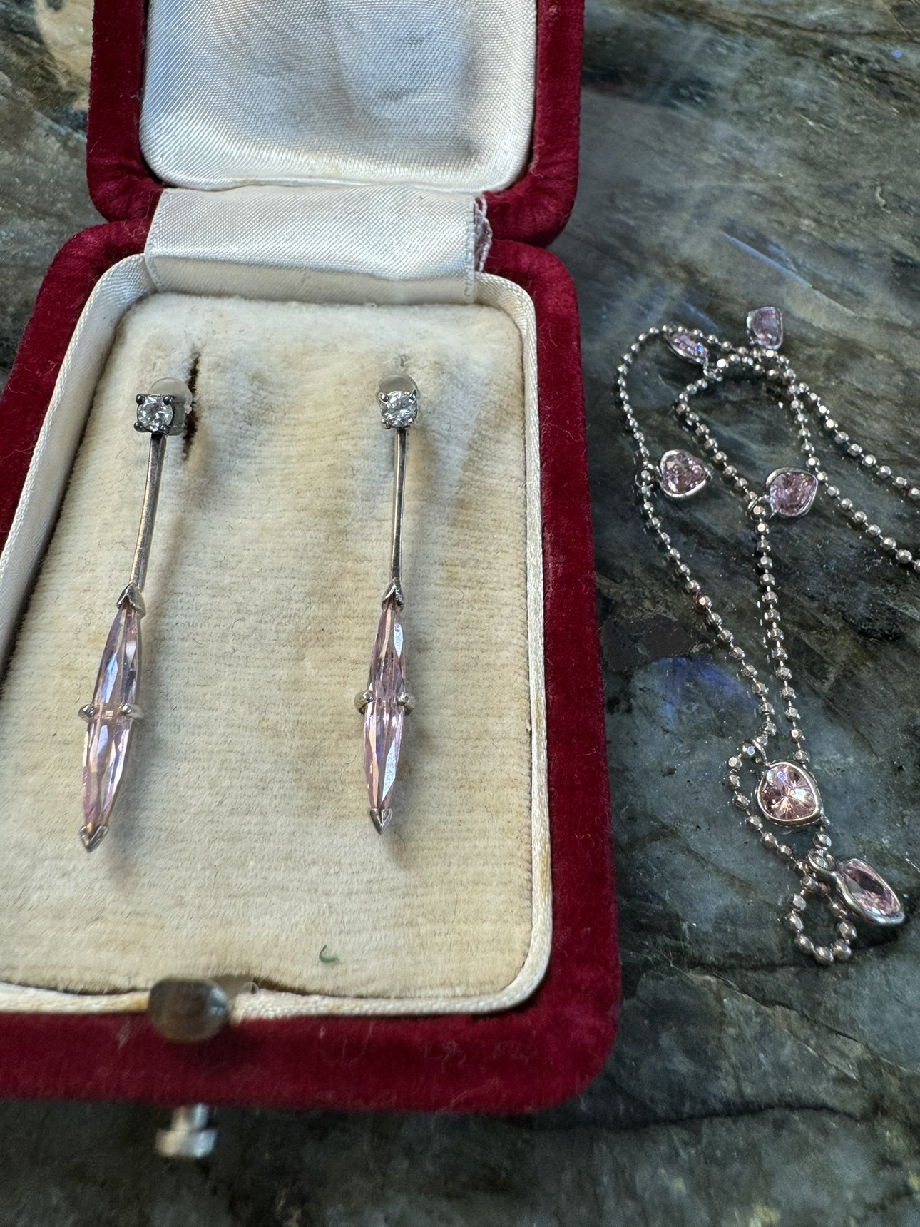 修饰圆脸原创设计通体925银耳钉耳环项链女小众设计感粉色搭配,淘宝优惠券,粉丝福利购,淘宝优惠卷