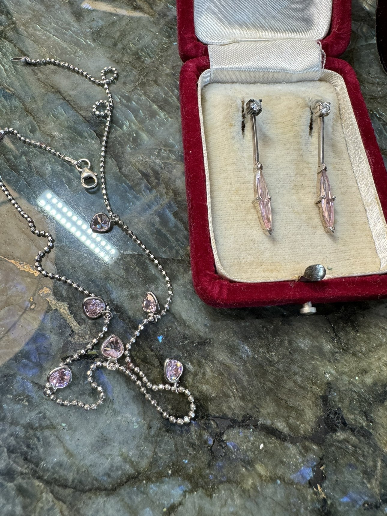 修饰圆脸原创设计通体925银耳钉耳环项链女小众设计感粉色搭配,淘宝优惠券,粉丝福利购,淘宝优惠卷