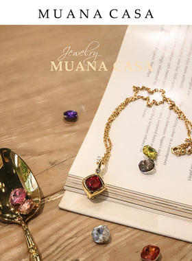 法式项链单钻镀金LAMUANA