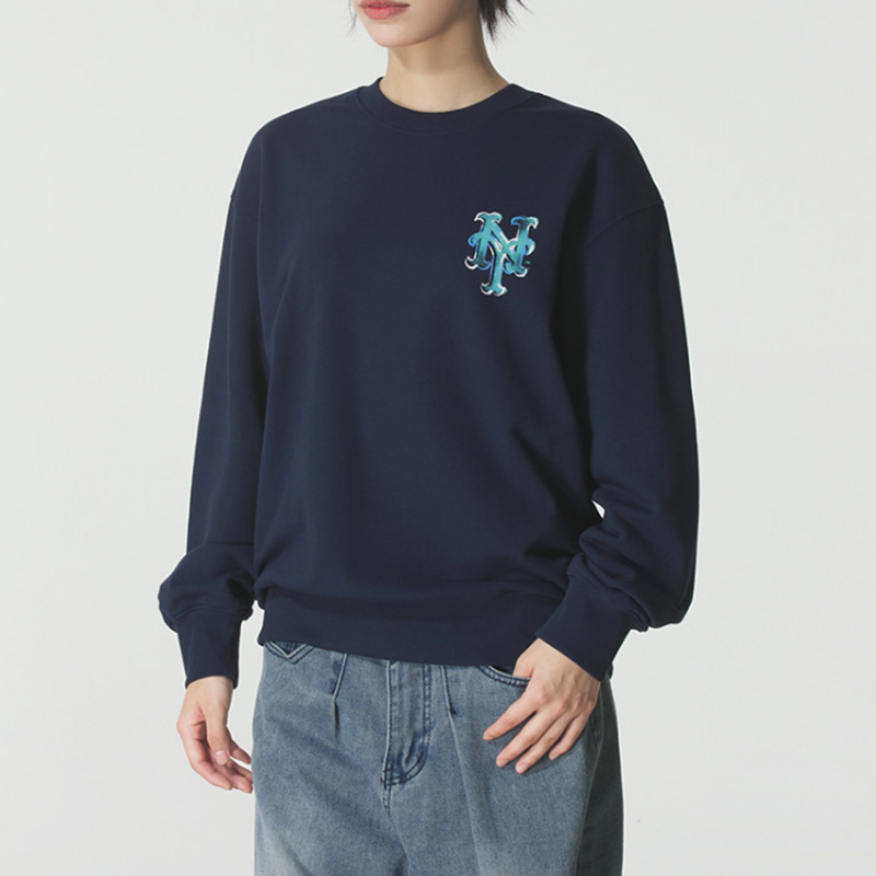 MLB男女同款卫衣25秋季新款时尚街头风宽松休闲套头衫潮3AMTB3254 - 图1