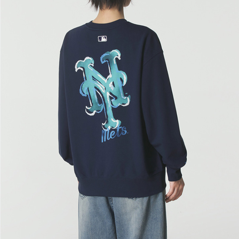 MLB男女同款卫衣25秋季新款时尚街头风宽松休闲套头衫潮3AMTB3254 - 图0