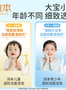 屈臣氏润本青少年温和洁面泡泡