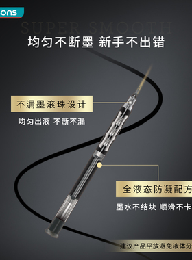 屈臣氏谜瑞可精准浓郁持色眼线液笔 显色均匀
