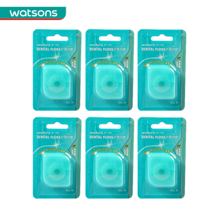 【官方立减6.7元】屈臣氏薄荷牙线50m*6