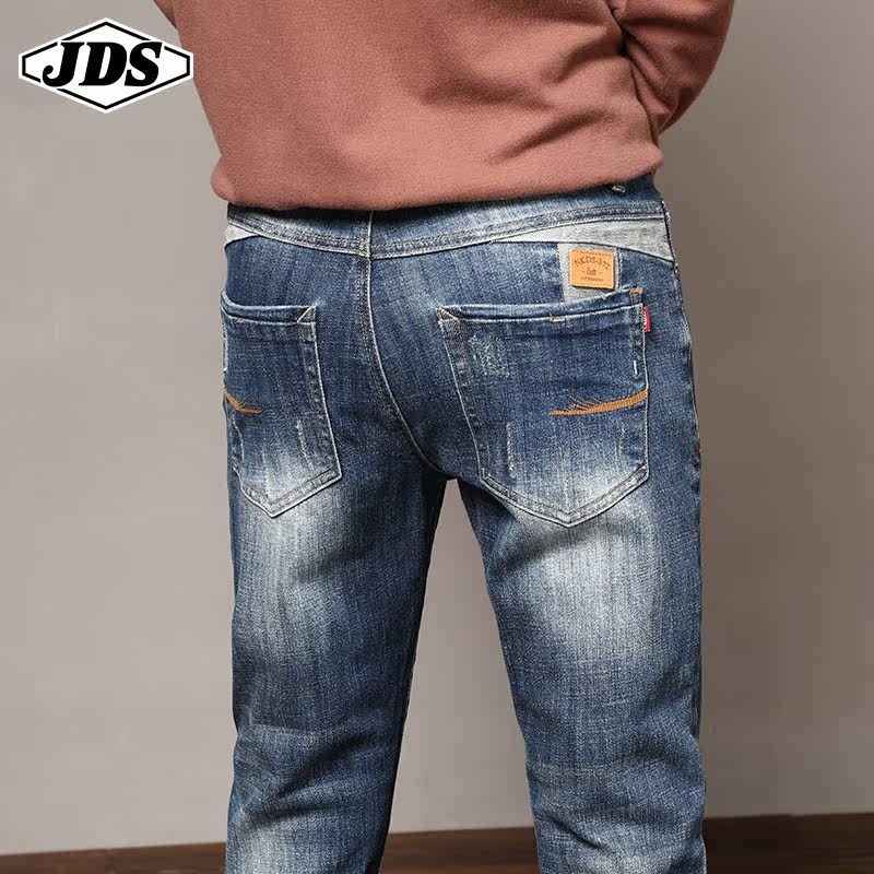 做旧洗水2020春季潮流修身牛仔裤 角斗士服饰牛仔裤