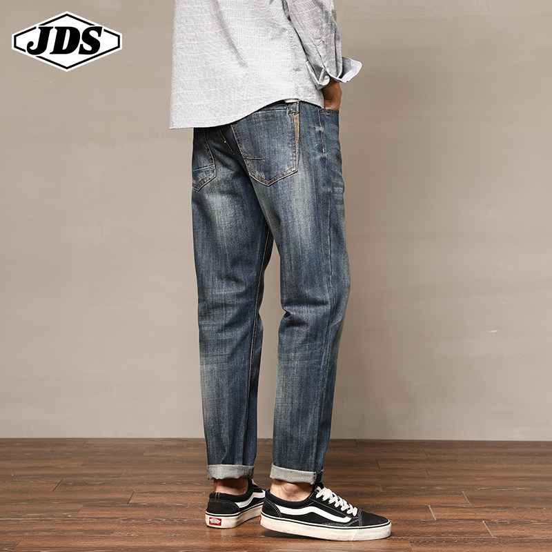 春秋季洗水做旧宽松破洞男牛仔裤 角斗士服饰牛仔裤