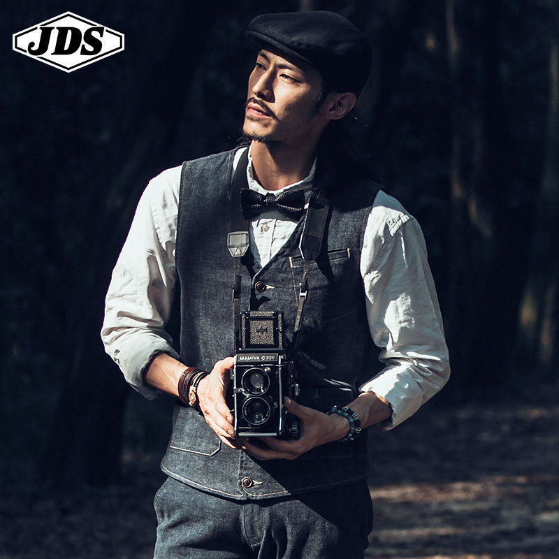 2020春季新款日系男士休闲西服背心 角斗士服饰背心/马甲