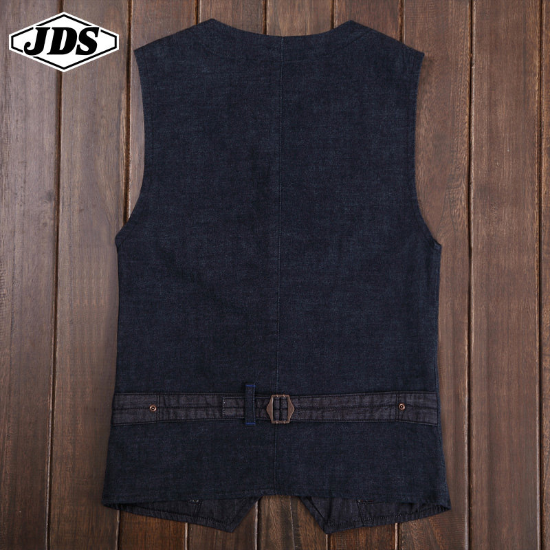 春季新款日系男士牛仔西装男装马甲 角斗士服饰背心/马甲