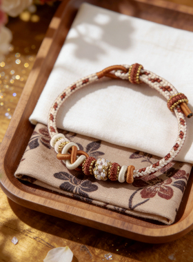 美拉德手工编织平安结转运手链