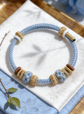 显白清新手工编织绳转运珠手绳